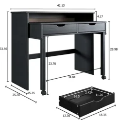 Kirkland's Home Wood Extendable Desk- Office Furniture