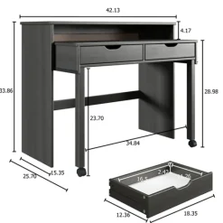 Kirkland's Home Wood Extendable Desk- Office Furniture