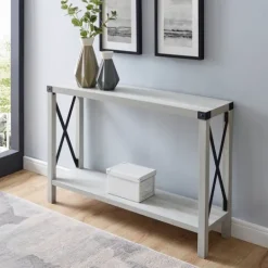 Kirkland's Home Wood Farmhouse Console Table- Entryway Furniture