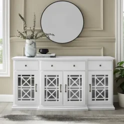 Kirkland's Home Wood Fretwork Sideboard- Cabinets & Sideboards
