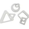 Kirkland's Home Wood Geometric Chain Sculptures, Set Of 3- Statues & Figurines