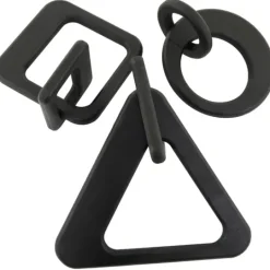 Kirkland's Home Wood Geometric Chain Sculptures, Set Of 3- Statues & Figurines