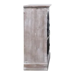 Kirkland's Home Wood Glass Arched Doors Cabinet- Cabinets & Sideboards