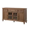 Kirkland's Home Wood Glass Door Sideboard Cabinet- Cabinets & Sideboards