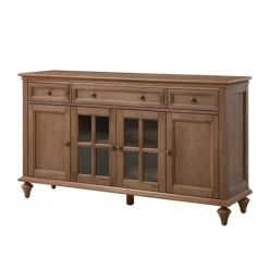 Kirkland's Home Wood Glass Door Sideboard Cabinet- Cabinets & Sideboards