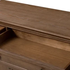 Kirkland's Home Wood Glass Door Sideboard Cabinet- Cabinets & Sideboards