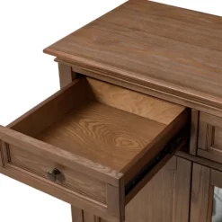 Kirkland's Home Wood Glass Door Sideboard Cabinet- Cabinets & Sideboards