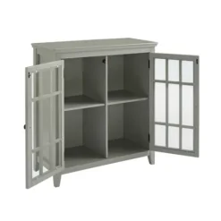 Kirkland's Home Wood Grid 2-Door Accent Cabinet- Cabinets & Sideboards