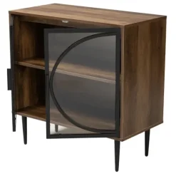 Kirkland's Home Wood Half Moon Doors Cabinet- Cabinets & Sideboards