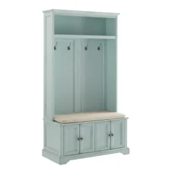 Kirkland's Home Wood Hall Tree With Cushioned Bench- Entryway Furniture