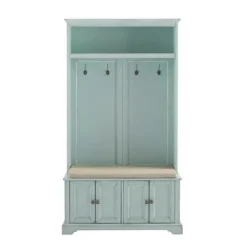 Kirkland's Home Wood Hall Tree With Cushioned Bench- Entryway Furniture