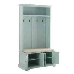 Kirkland's Home Wood Hall Tree With Cushioned Bench- Entryway Furniture