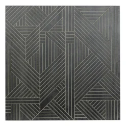 Kirkland's Home Wood Intersecting Carved Lines Wall Plaque- Wall Plaques