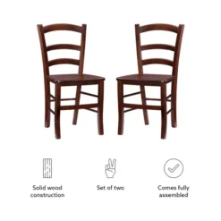 Kirkland's Home Wood Ladderback Dining Chairs, Set Of 2- Dining Chairs