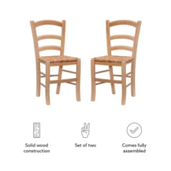 Kirkland's Home Wood Ladderback Dining Chairs, Set Of 2- Dining Chairs