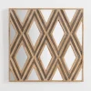 Kirkland's Home Wood Mirrored Diamond Panel Wall Plaque- Wall Plaques