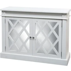 Kirkland's Home Wood Mirrored 2-Door Cabinet- Cabinets & Sideboards