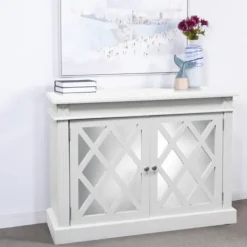 Kirkland's Home Wood Mirrored 2-Door Cabinet- Cabinets & Sideboards