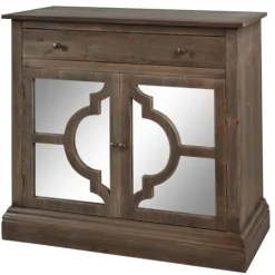 Kirkland's Home Wood Mirrored 2-Door Cabinet- Cabinets & Sideboards