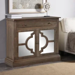 Kirkland's Home Wood Mirrored 2-Door Cabinet- Cabinets & Sideboards