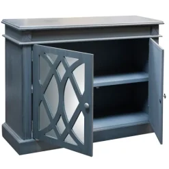 Kirkland's Home Wood Mirrored 2-Door Cabinet- Cabinets & Sideboards
