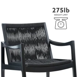 Kirkland's Home Wood Modern Woven Rocking Chair- Accent Chairs