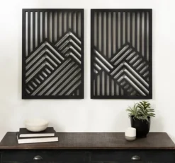 Kirkland's Home Wood Montour Wall Plaques, Set Of 2- Wall Plaques