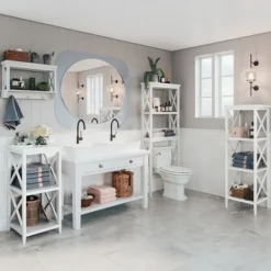 Kirkland's Home Wood Over-Toilet 3-Tier Shelf- Bathroom Furniture