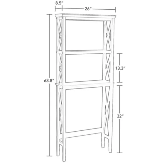 Kirkland's Home Wood Over-Toilet 3-Tier Shelf- Bathroom Furniture