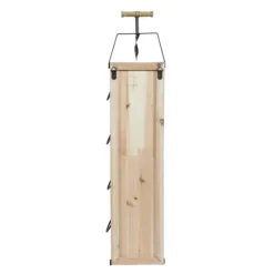 Kirkland's Home Wood Panel Black Metal Wine Rack- Wall Storage