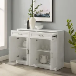 Kirkland's Home Wood Panel 4-Door Cabinet- Cabinets & Sideboards