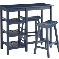 Kirkland's Home Wood 3-Pc. Counter Table And Stools Set- Dining Sets