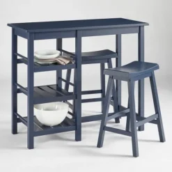 Kirkland's Home Wood 3-Pc. Counter Table And Stools Set- Dining Sets