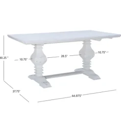 Kirkland's Home Wood Pedestal Dining Table- Dining Tables