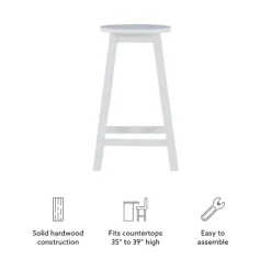 Kirkland's Home Wood Pub Classic Backless Counter Stool- Bar Stools & Counter Height Stools