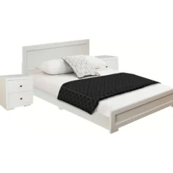 Kirkland's Home Wood Queen Platform Bed And 2-Nightstand Set- Beds & Headboards