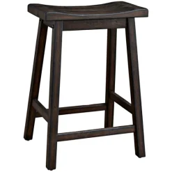 Kirkland's Home Wood Rectangular Counter Stools, Set Of 2- Bar Stools & Counter Height Stools
