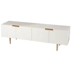 Kirkland's Home Wood Ribbed Doors Media Cabinet- Tv Stands & Media Consoles