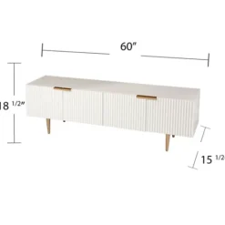 Kirkland's Home Wood Ribbed Doors Media Cabinet- Tv Stands & Media Consoles