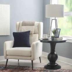 Kirkland's Home Wood Round Base Side Table- Accent & End Tables