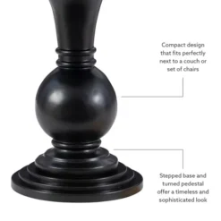 Kirkland's Home Wood Round Base Side Table- Accent & End Tables