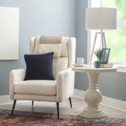 Kirkland's Home Wood Round Base Side Table- Accent & End Tables