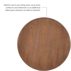 Kirkland's Home Wood Round Base Side Table- Accent & End Tables