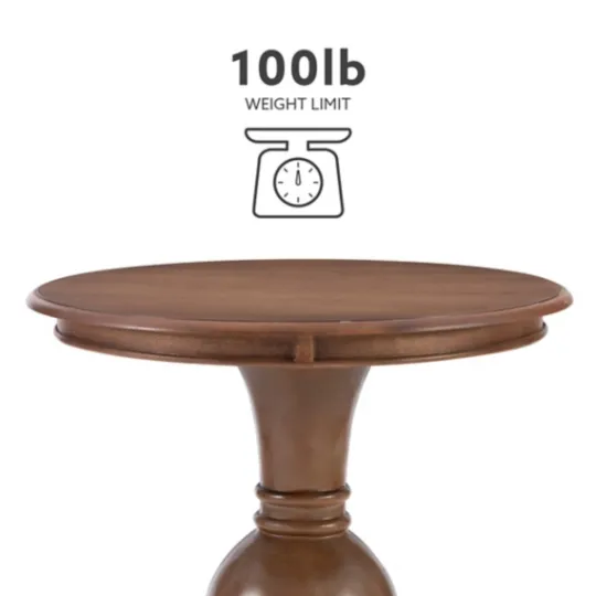Kirkland's Home Wood Round Base Side Table- Accent & End Tables