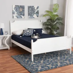 Kirkland's Home Wood Scalloped Queen Bed Frame- Beds & Headboards