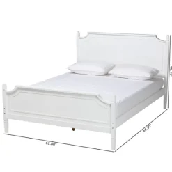 Kirkland's Home Wood Scalloped Queen Bed Frame- Beds & Headboards