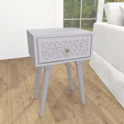 Kirkland's Home Wood Scroll Drawer Accent Table- Accent & End Tables