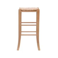 Kirkland's Home Wood Seagrass Backless 2-Pc. Bar Stool Set- Bar Stools & Counter Height Stools
