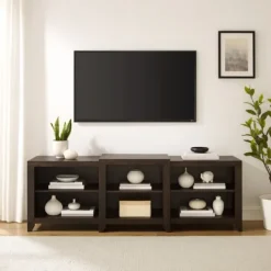 Kirkland's Home Wood 6-Shelf Media Cabinet- Tv Stands & Media Consoles
