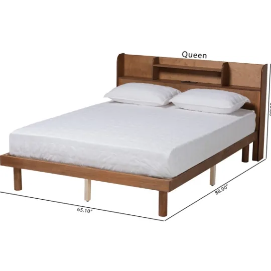 Kirkland's Home Wood Shelves Full Platform Bed- Beds & Headboards